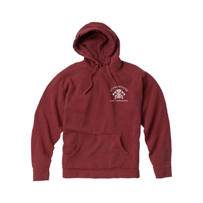 Sudadera con capucha unisex para adultos con lanzamiento de hacha en Long House (1567)