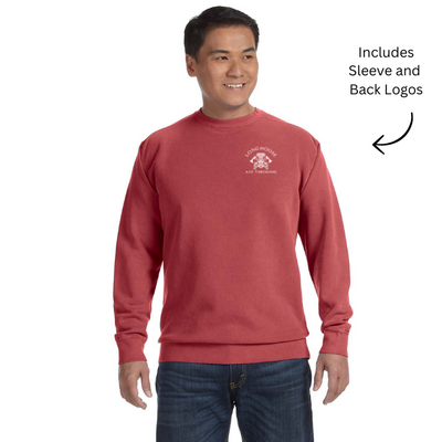 Sudadera unisex de cuello redondo para adultos con lanzamiento de hacha en Long House (1566)