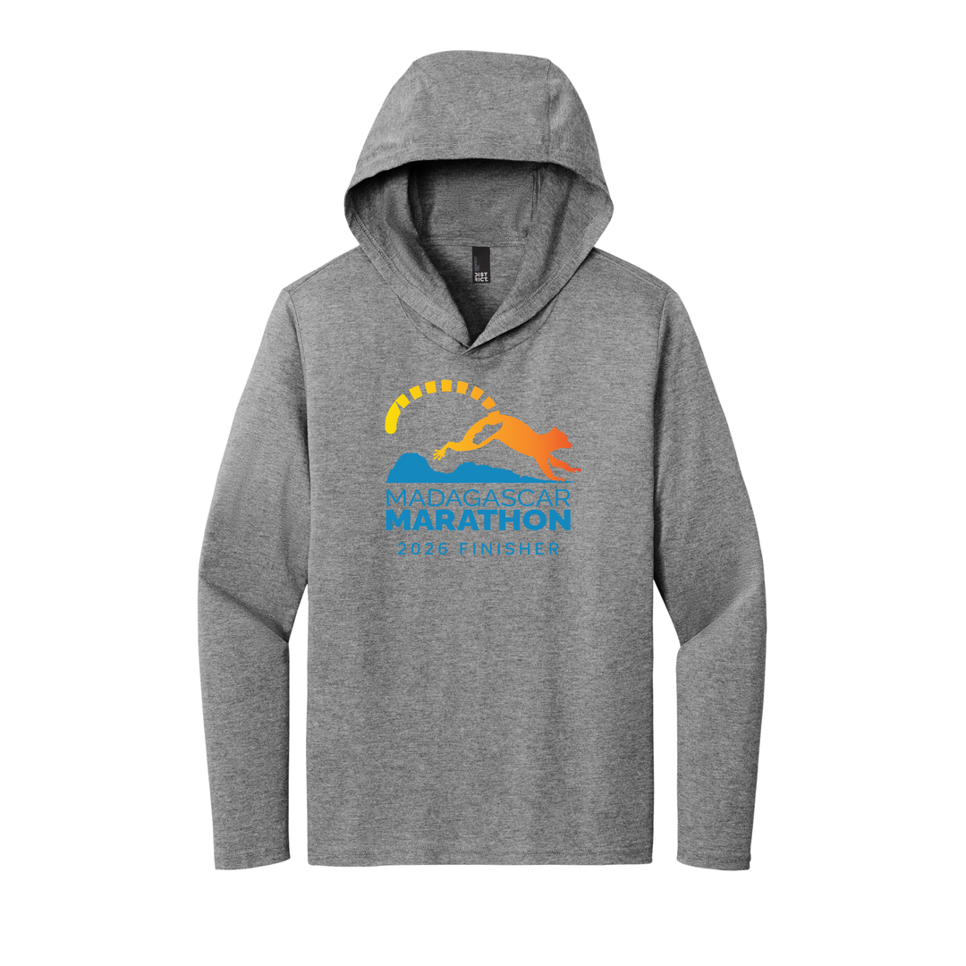 Madagascar Marathon FINISHER- Perfect Tri® Long Sleeve Hoodie (Grey Frost) (DM139)