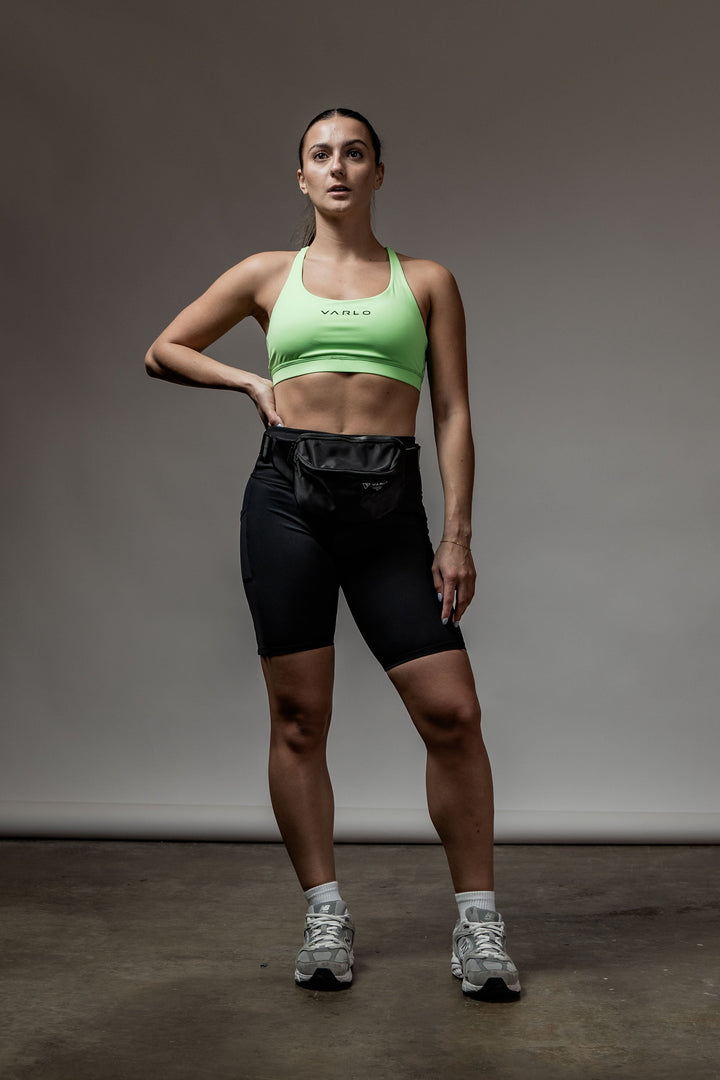 SOHO Women's Technical High Rise Shorts 8" (Black)