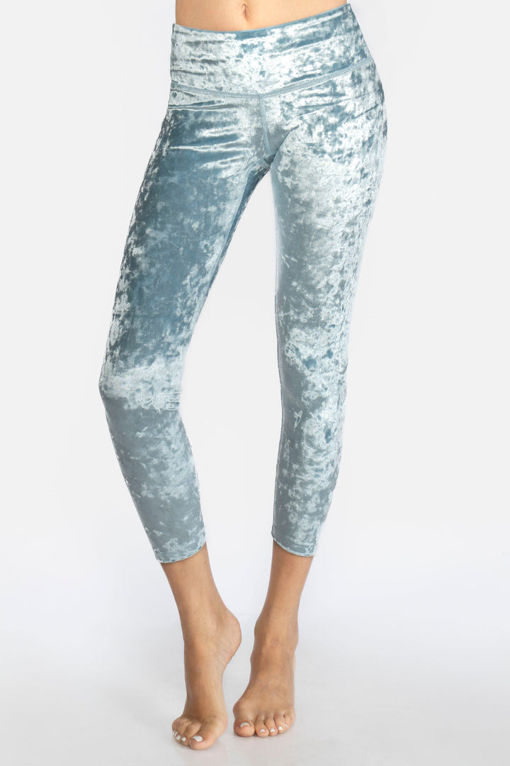 Velvet Cropped Leggings Made in USA
