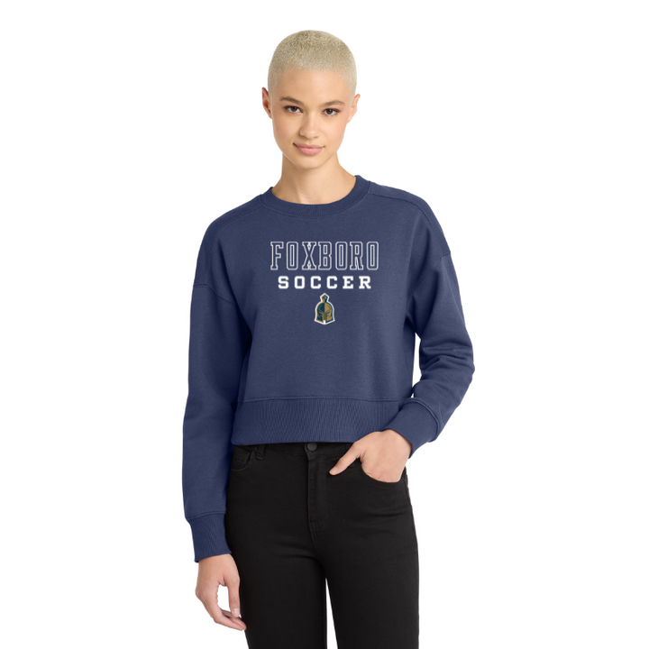 Foxboro Boys Soccer - Women’s Fleece Cropped Crew (DT1105)