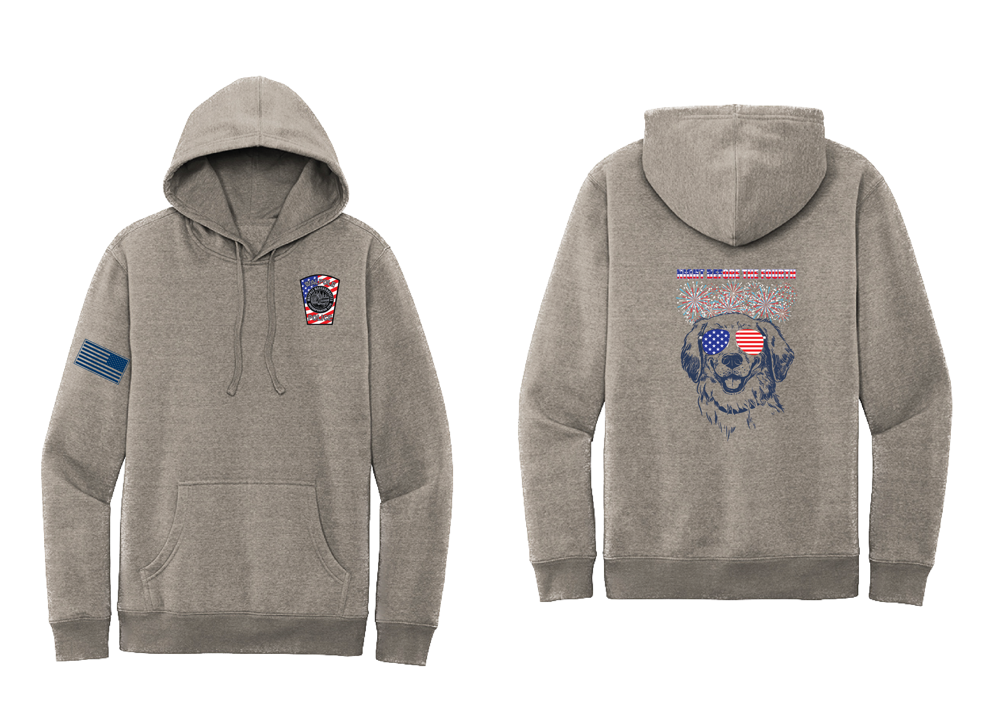 WPD NIGHT BEFORE THE 4TH Adult Fleece Hoodie (DT6100)