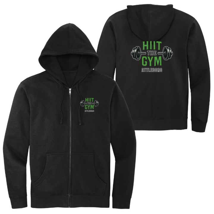 HIIT The Gym - **New Logos** District® V.I.T.™ Unisex Fleece Full-Zip Hoodie (DT6102)
