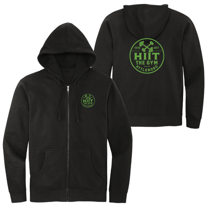 HIIT The Gym - **New Logos** District® V.I.T.™ Unisex Fleece Full-Zip Hoodie (DT6102)
