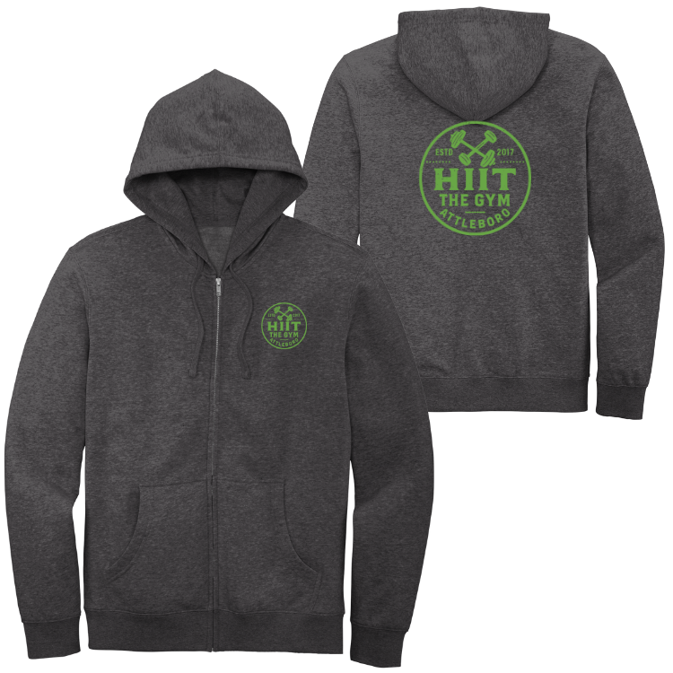 HIIT The Gym - **New Logos** District® V.I.T.™ Unisex Fleece Full-Zip Hoodie (DT6102)
