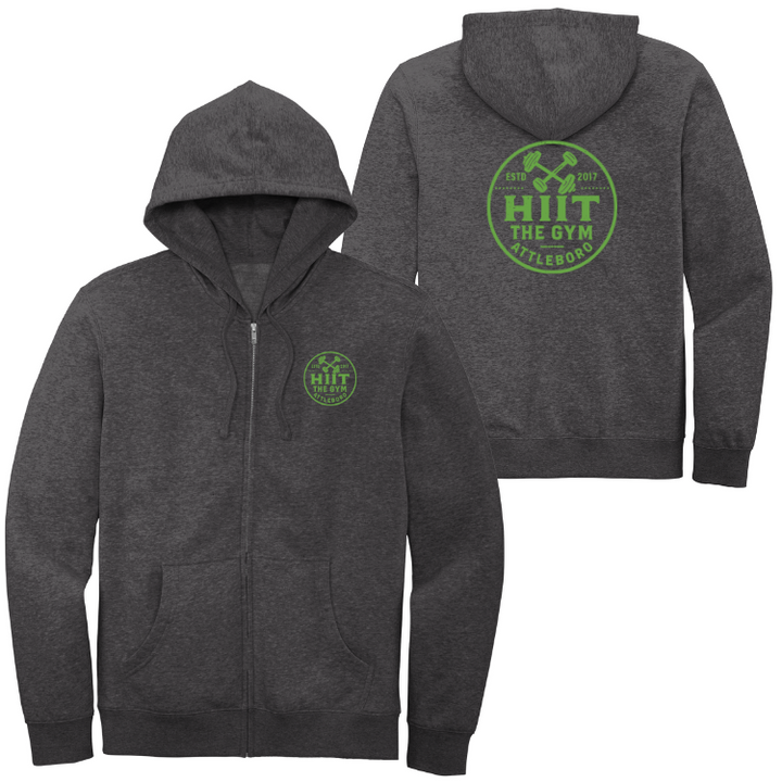 HIIT The Gym - **New Logos** District® V.I.T.™ Unisex Fleece Full-Zip Hoodie (DT6102)
