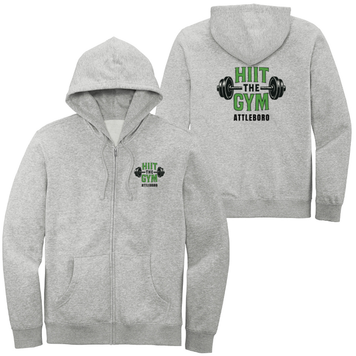 HIIT The Gym - **New Logos** District® V.I.T.™ Unisex Fleece Full-Zip Hoodie (DT6102)