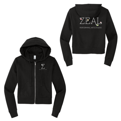 Zeal Studio - Sudadera corta con cremallera para mujer (DT6103)