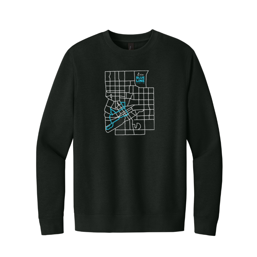 Crim Neighborhood Streets - "Lounge In" Unisex Fleece Crewneck Sweatshirt