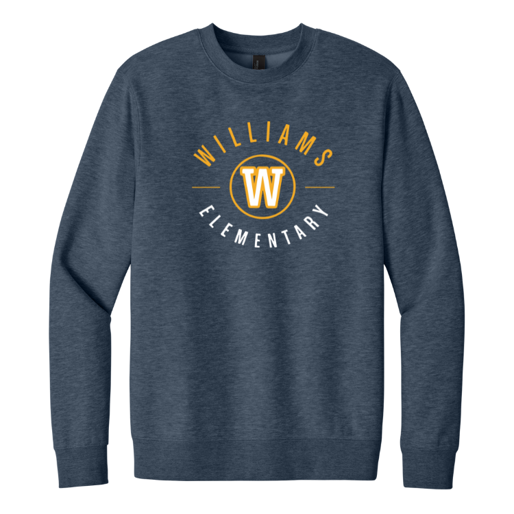 Williams Elementary School - District® Adult Unisex V.I.T.™ Fleece Crewneck Sweatshirt (DT6104)