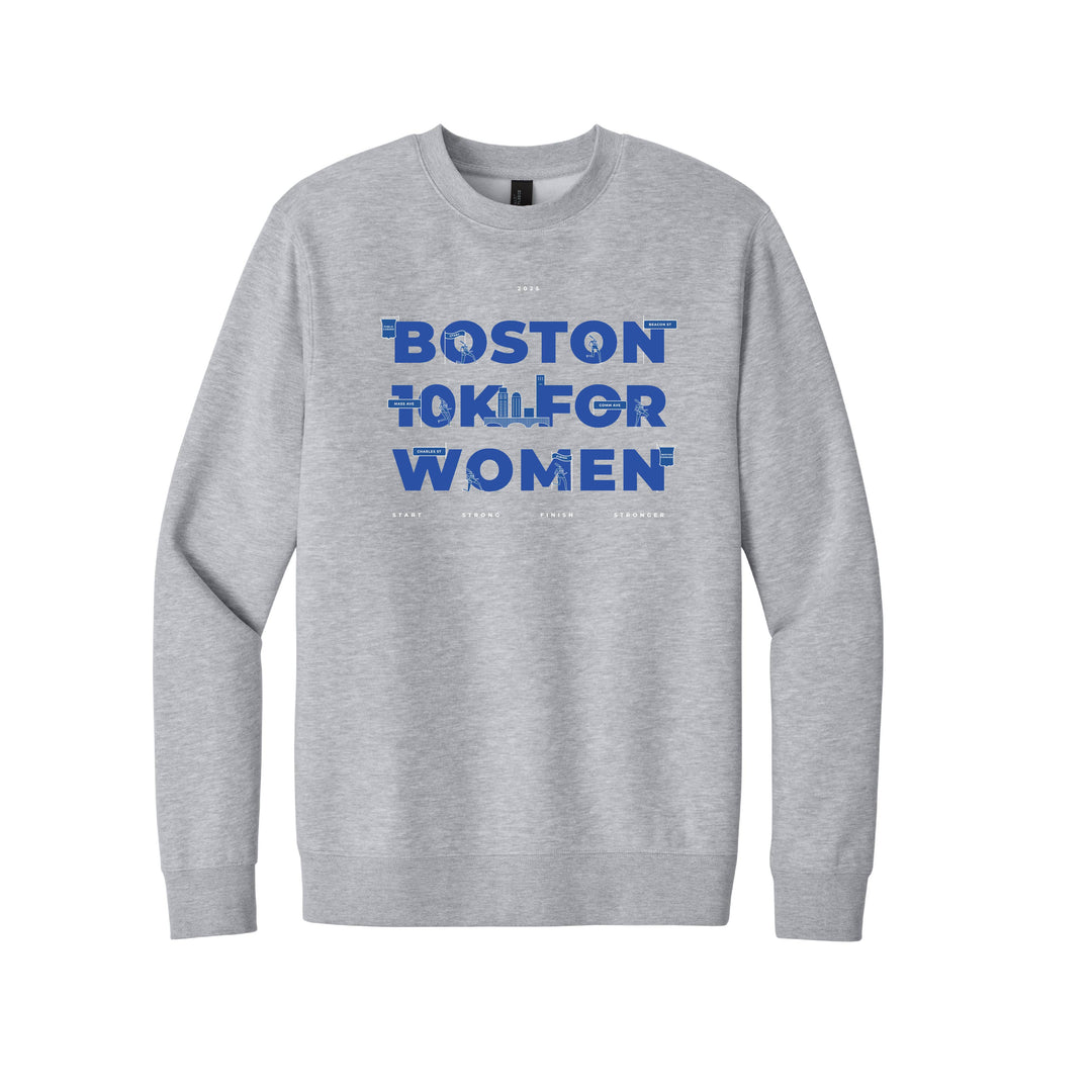 Boston 10K for Women - Unisex Fleece Crewneck Sweatshirt (DT6104)