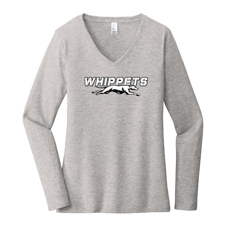 Downingtown West XC and T&F - Women's Long Sleeve V-Neck Tee (DT6201)