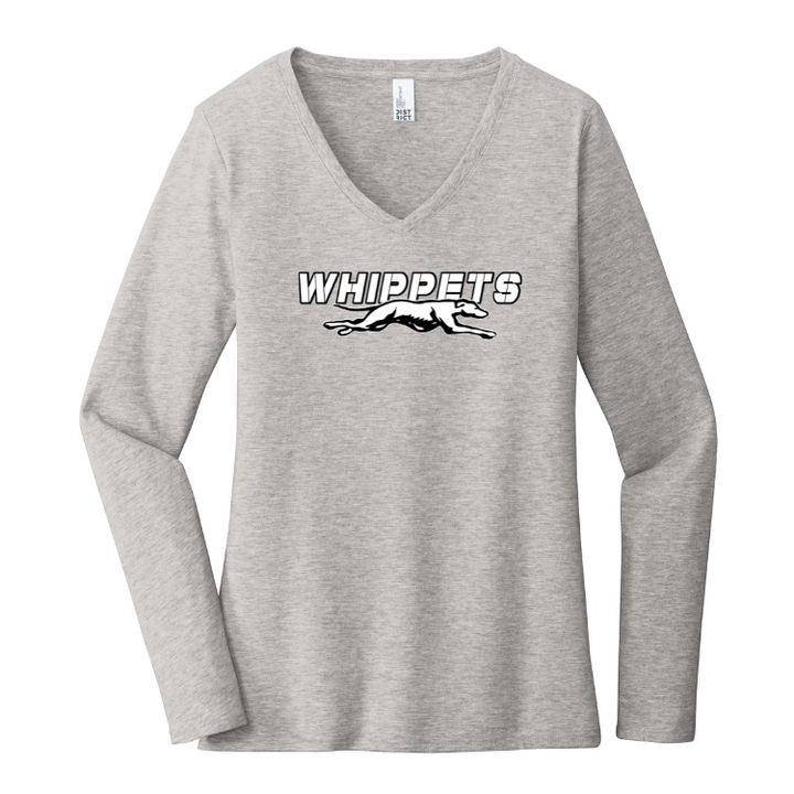 Downingtown West XC and T&F - Women's Long Sleeve V-Neck Tee (DT6201)