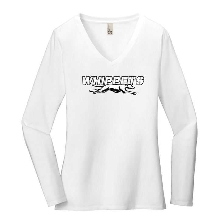 Downingtown West XC and T&F - Women's Long Sleeve V-Neck Tee (DT6201)