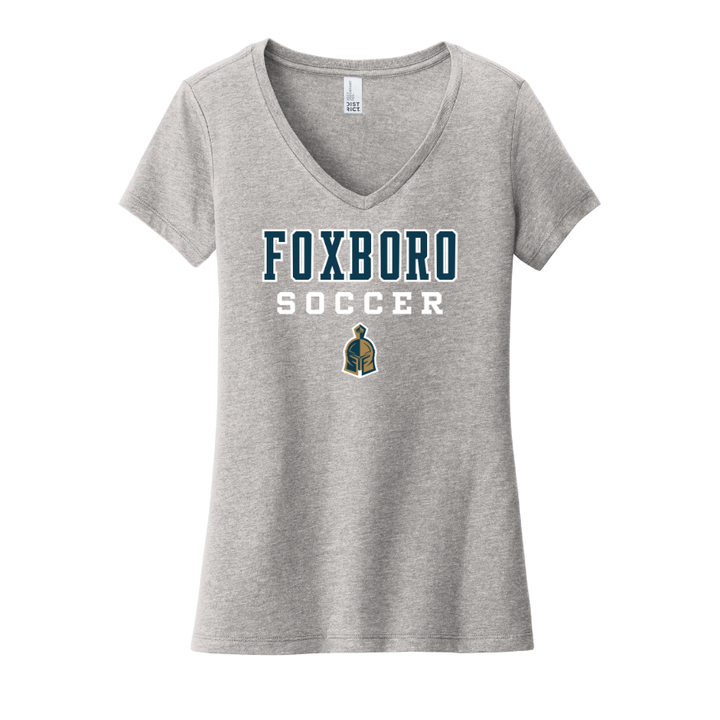 Foxboro Boys Soccer - Women's V-neck Cotton Tee (DT6503)