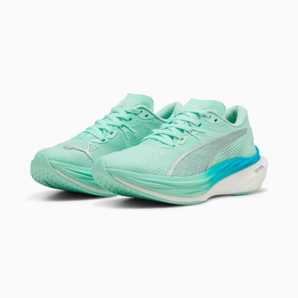 PUMA Womens Deviate Nitro 3 - MINT MELT-GLOWING RED