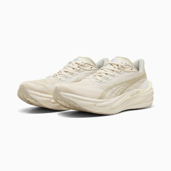 Men's Puma DEVIATE NITRO 4 - ALPINE SNOW-WARM WHITE