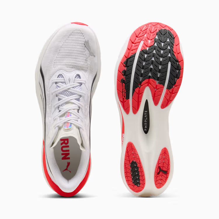 Men's Puma DEVIATE NITRO 4 - PUMA WHITE-ULTRA RED