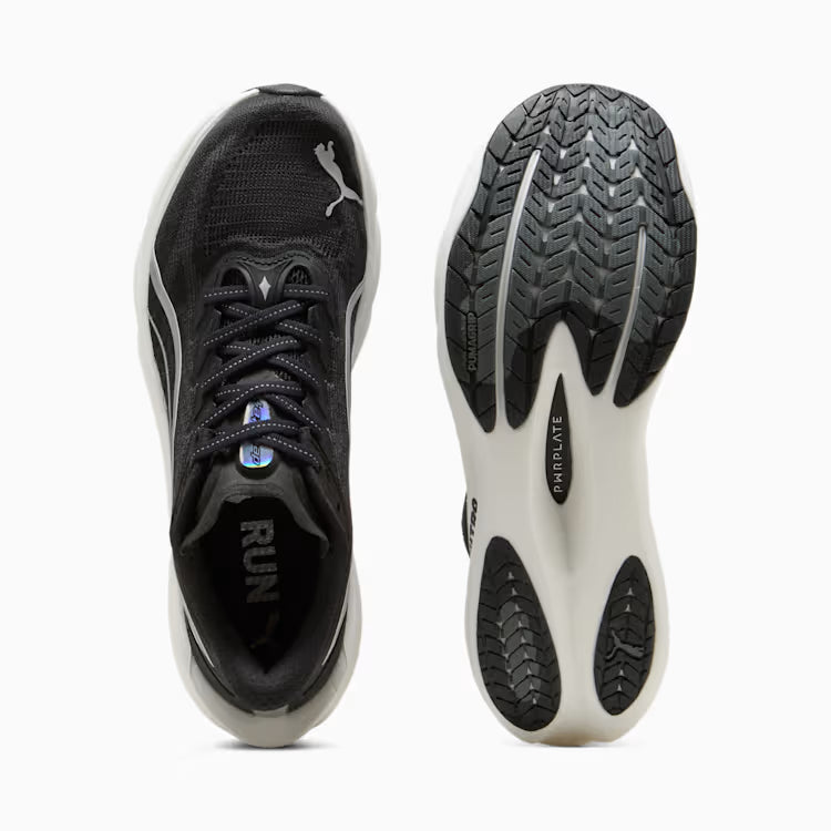 Men's Puma DEVIATE NITRO 4 (Wide) - PUMA BLACK-PUMA WHITE-PUMA SILVER