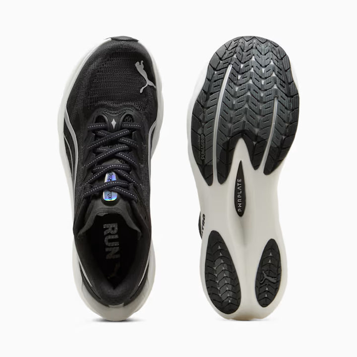Men's Puma DEVIATE NITRO 4 (Wide) - PUMA BLACK-PUMA WHITE-PUMA SILVER