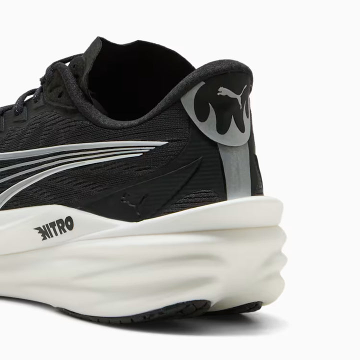 Men's Puma DEVIATE NITRO 4 (Wide) - PUMA BLACK-PUMA WHITE-PUMA SILVER
