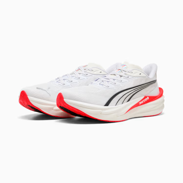 Men's Puma DEVIATE NITRO 4 - PUMA WHITE-ULTRA RED