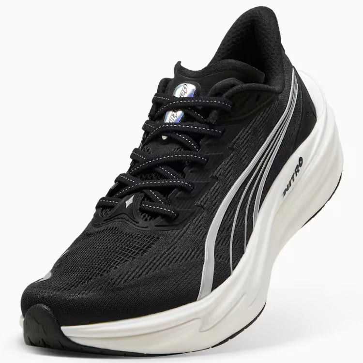Men's Puma DEVIATE NITRO 4 (Wide) - PUMA BLACK-PUMA WHITE-PUMA SILVER