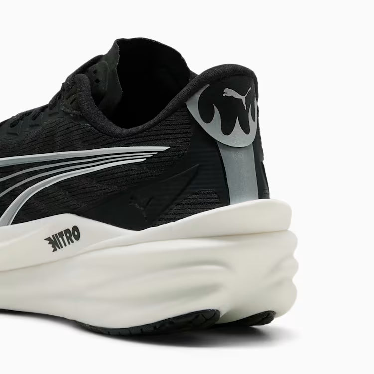 Women's Puma DEVIATE NITRO 4 (Wide) - PUMA BLACK-PUMA WHITE-PUMA SILVER