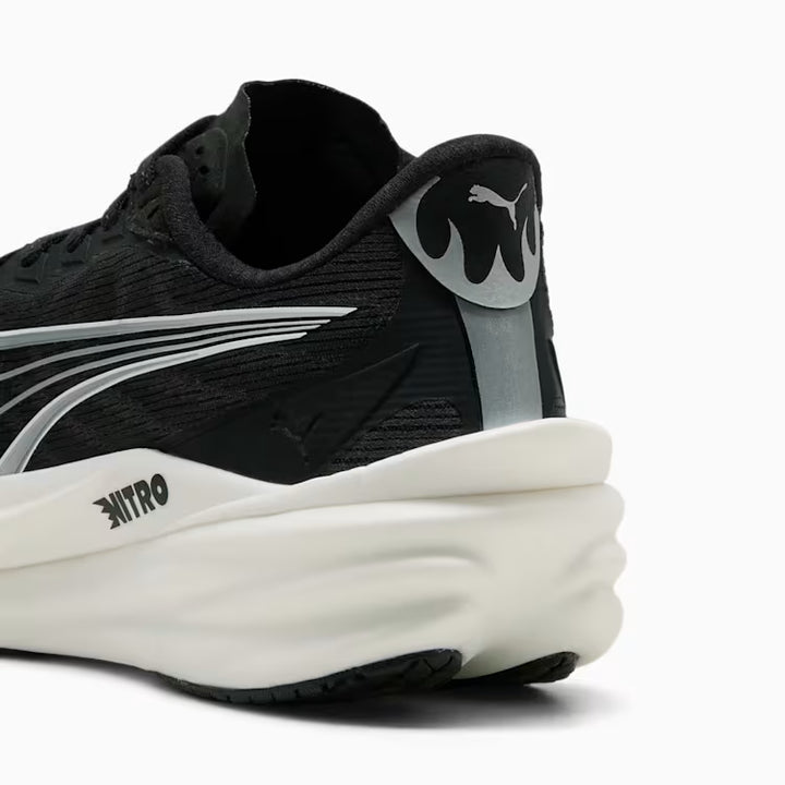 Women's Puma DEVIATE NITRO 4 (Wide) - PUMA BLACK-PUMA WHITE-PUMA SILVER