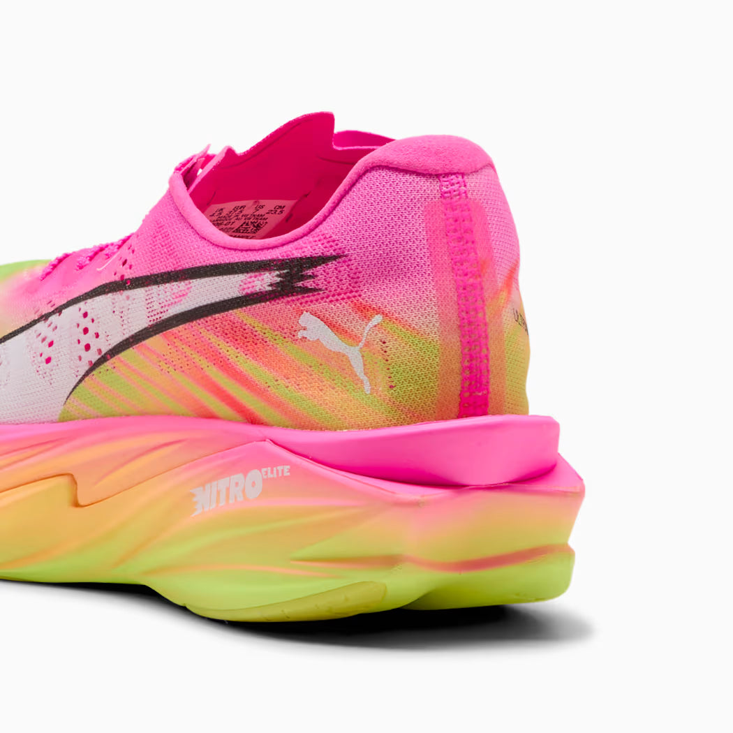 Women's Puma DEVIATE NITRO ELITE 4 ST - POISON PINK-YELLOW ALERT-BRIGHT AQUA-SUN S