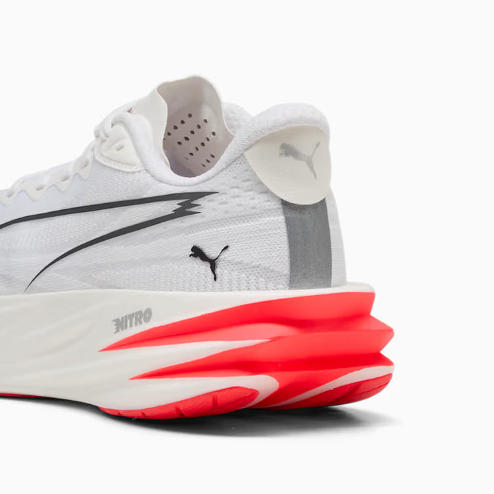 Women's Puma DEVIATE PURE NITRO - PUMA WHITE-ULTRA RED