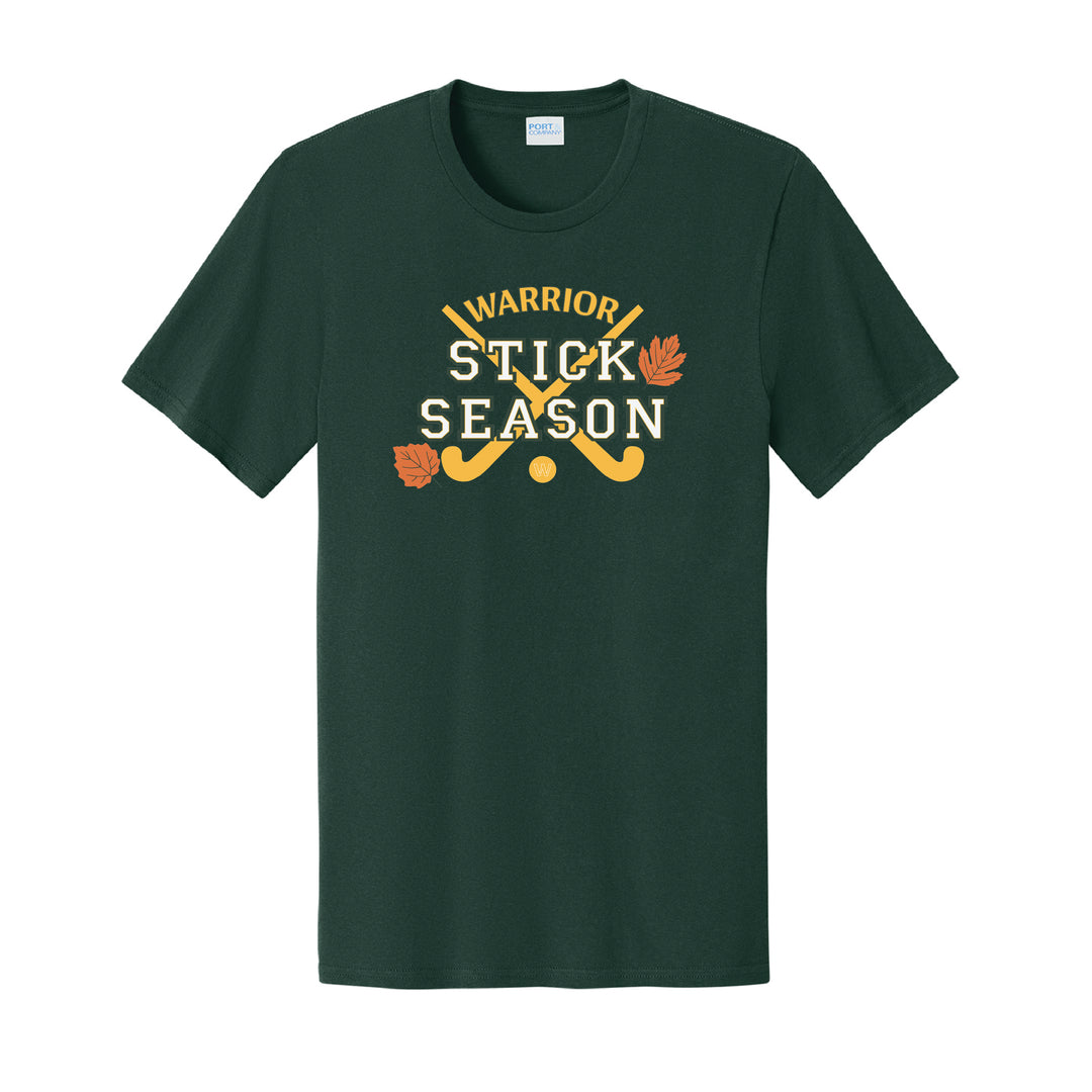 Warrior Field Hockey- Adult Unisex Easy Cotton Tee - Dark Green (PC43)