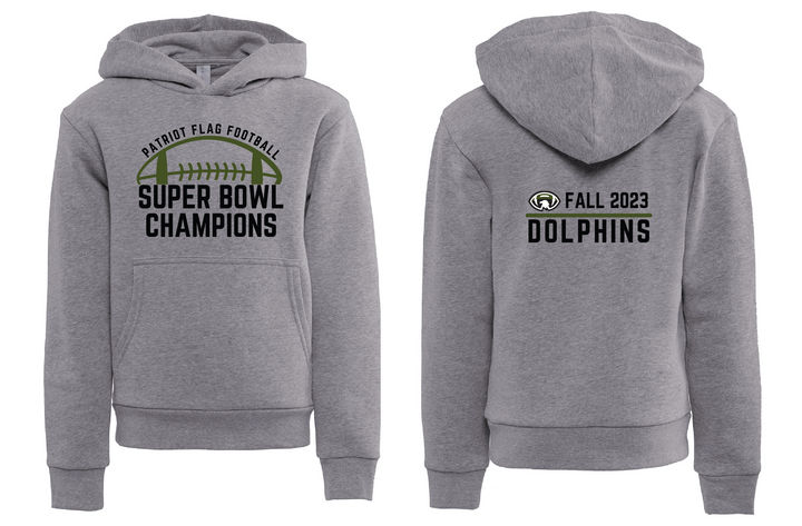 Sudadera con capucha y forro polar para jóvenes de los Dolphins para el Super Bowl (9113)