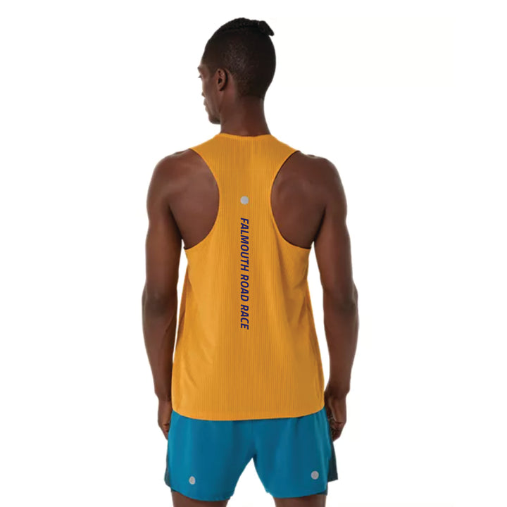 ASICS Falmouth Road Race 2026 - ASICS Men's Road Singlet Yamabuki (2011D478) (FRR26-09 LC, FRR26-19 Back))