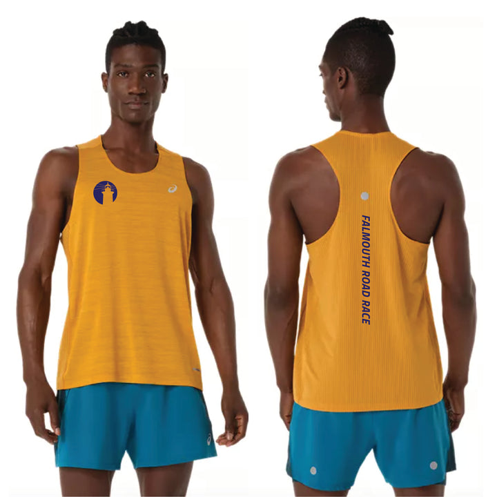 ASICS Falmouth Road Race 2026 - ASICS Men's Road Singlet Yamabuki (2011D478) (FRR26-09 LC, FRR26-19 Back))