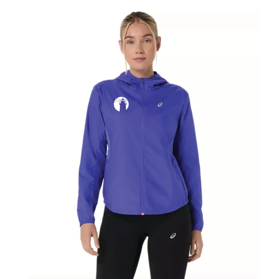 ASICS Falmouth Road Race 2026 - ASICS Women's Silver Jacket Cobalt Burst (2012D148) (FRR26-10 LC, FRR26-08 Back)