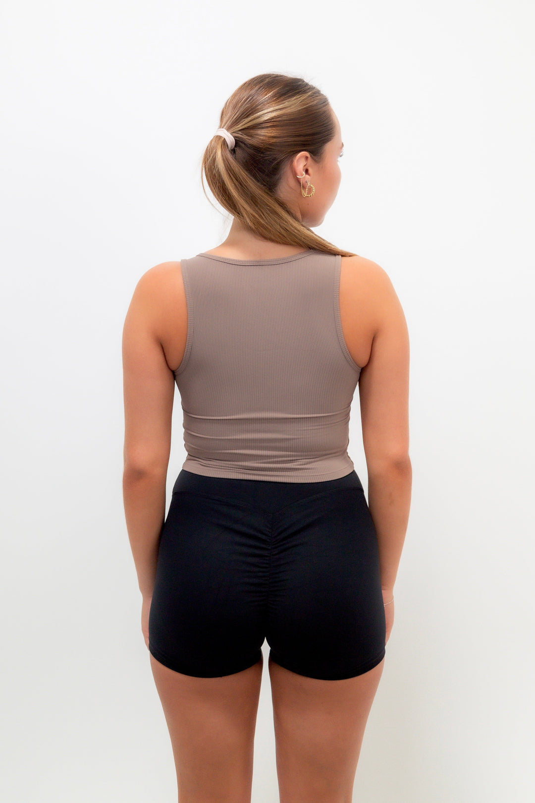 I Am Self Love Ribbed Quick-Dry Butter Taupe Tank