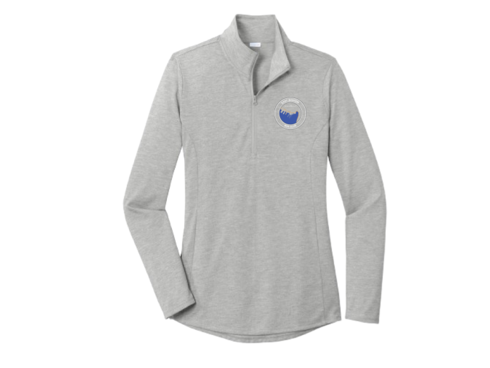 East Boston Run Club - Women's Triblend 1/4 Zip-Pullover (LST407)