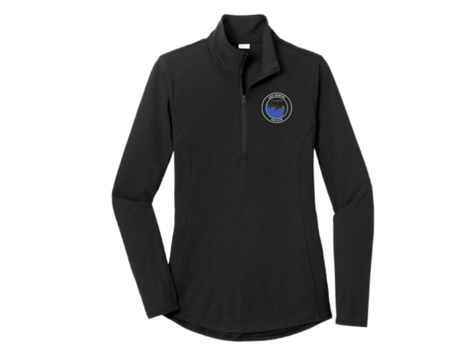 East Boston Run Club - Women's Triblend 1/4 Zip-Pullover (LST407)