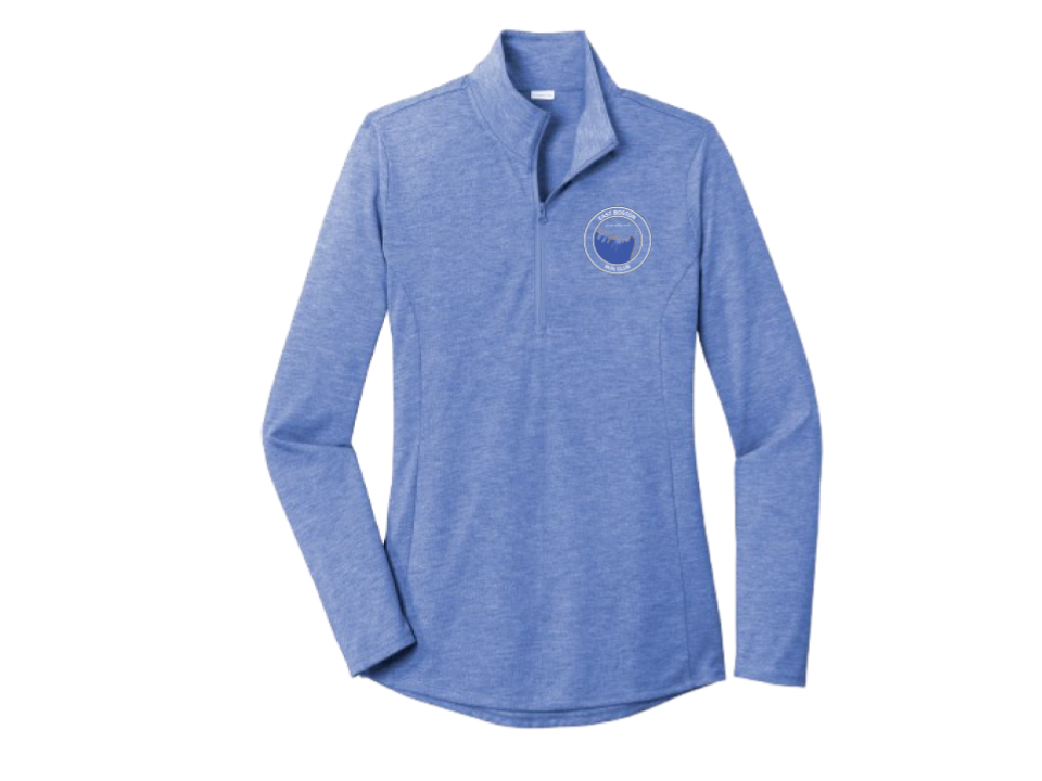East Boston Run Club - Women's Triblend 1/4 Zip-Pullover (LST407)