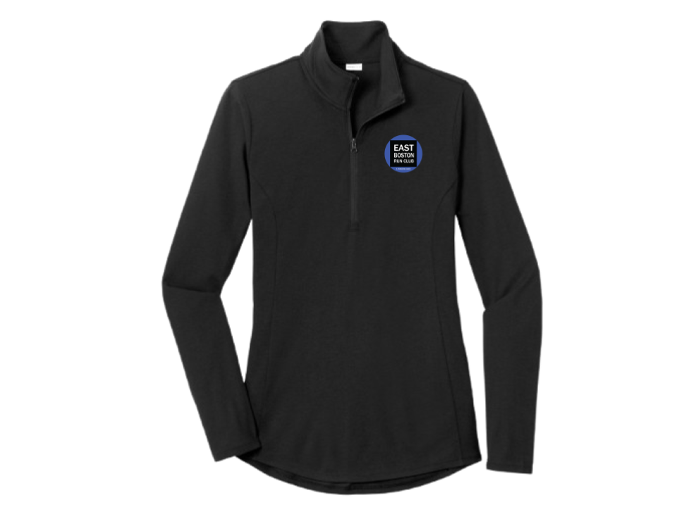 East Boston Run Club - Women's Triblend 1/4 Zip-Pullover (LST407)