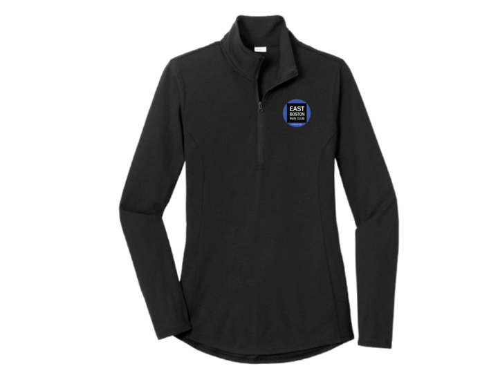 East Boston Run Club - Women's Triblend 1/4 Zip-Pullover (LST407)