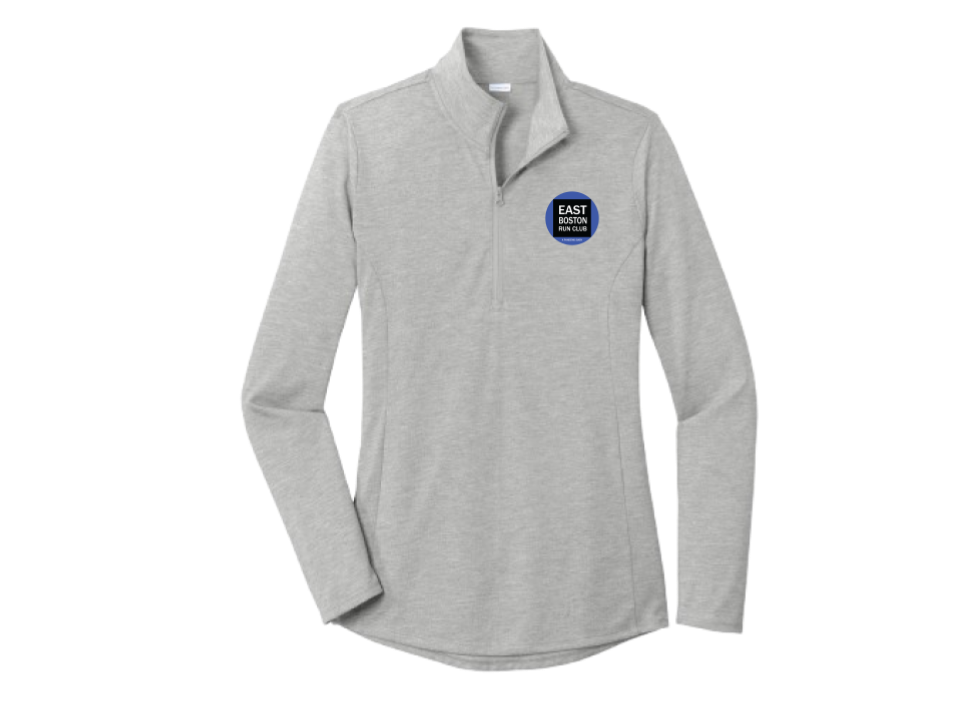East Boston Run Club - Women's Triblend 1/4 Zip-Pullover (LST407)