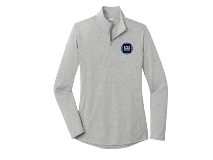 East Boston Run Club - Women's Triblend 1/4 Zip-Pullover (LST407)