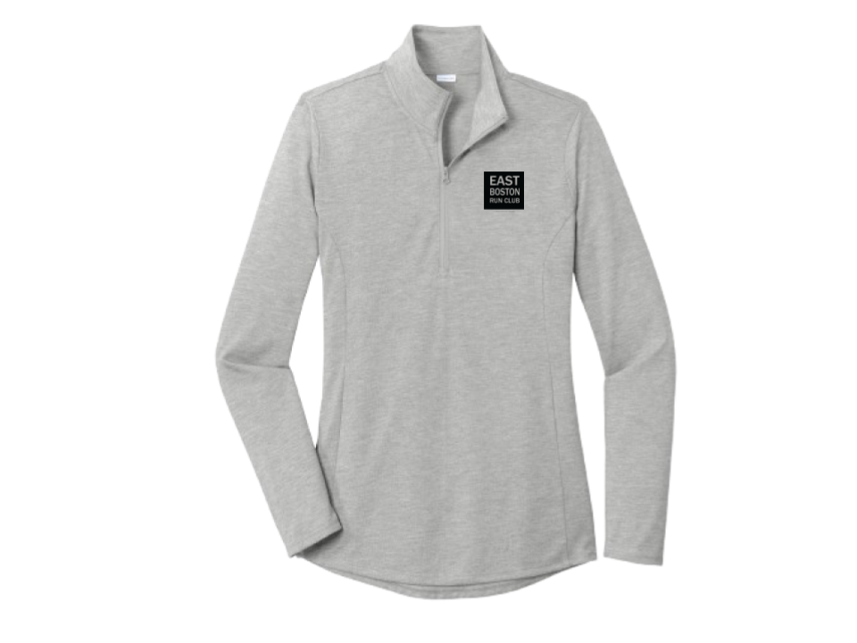 East Boston Run Club - Women's Triblend 1/4 Zip-Pullover (LST407)