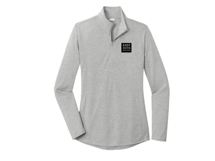 East Boston Run Club - Women's Triblend 1/4 Zip-Pullover (LST407)
