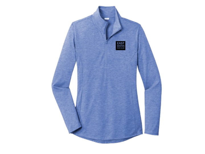 East Boston Run Club - Women's Triblend 1/4 Zip-Pullover (LST407)