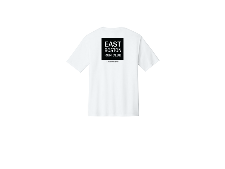 East Boston Run Club - Men's Performance Tee On The Back (PC380)