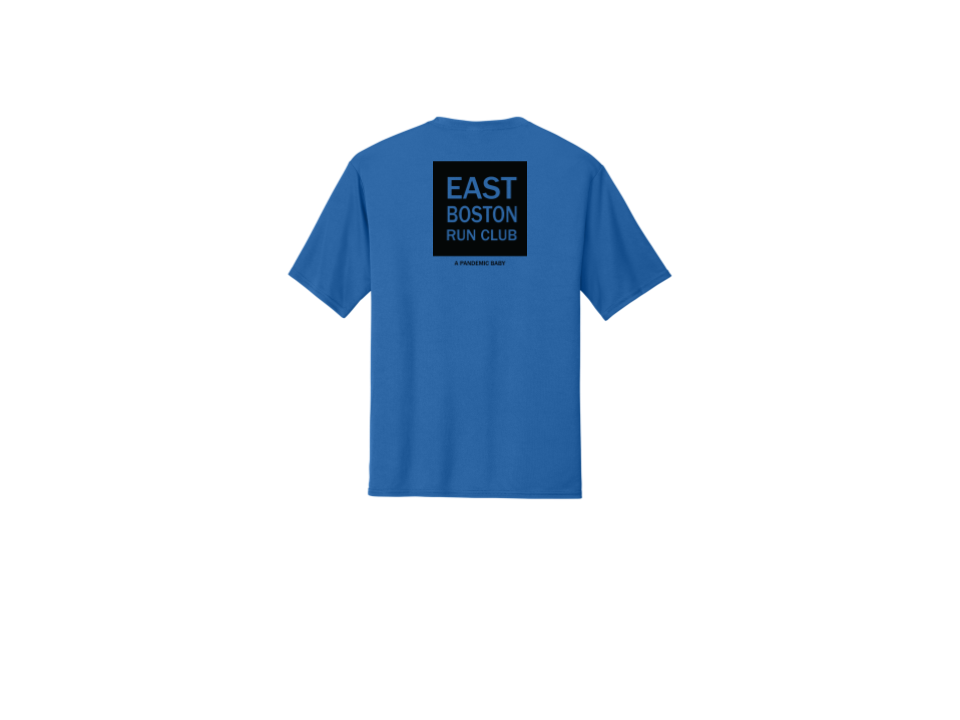East Boston Run Club - Men's Performance Tee On The Back (PC380)